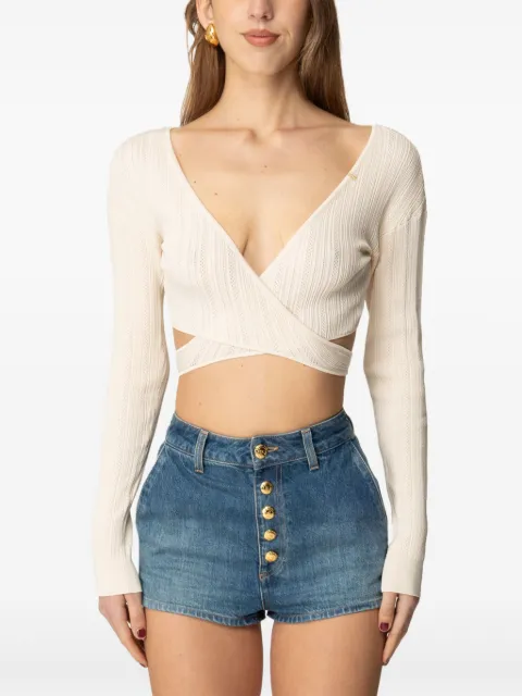 Elisabetta Franchi Geripptes Wickeloberteil