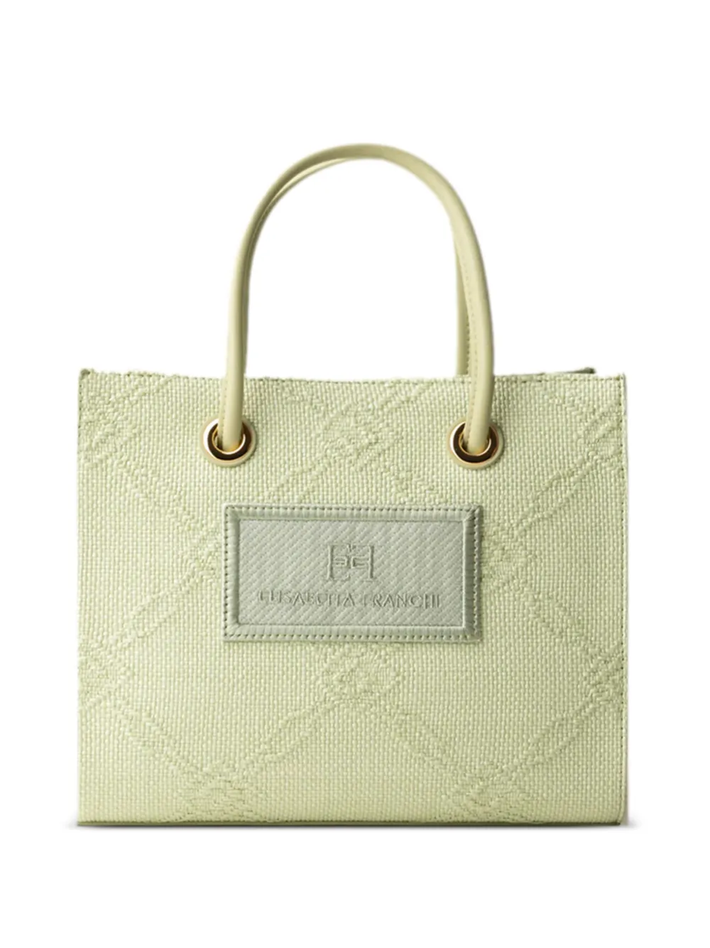 Elisabetta Franchi jacquard tote bag Groen