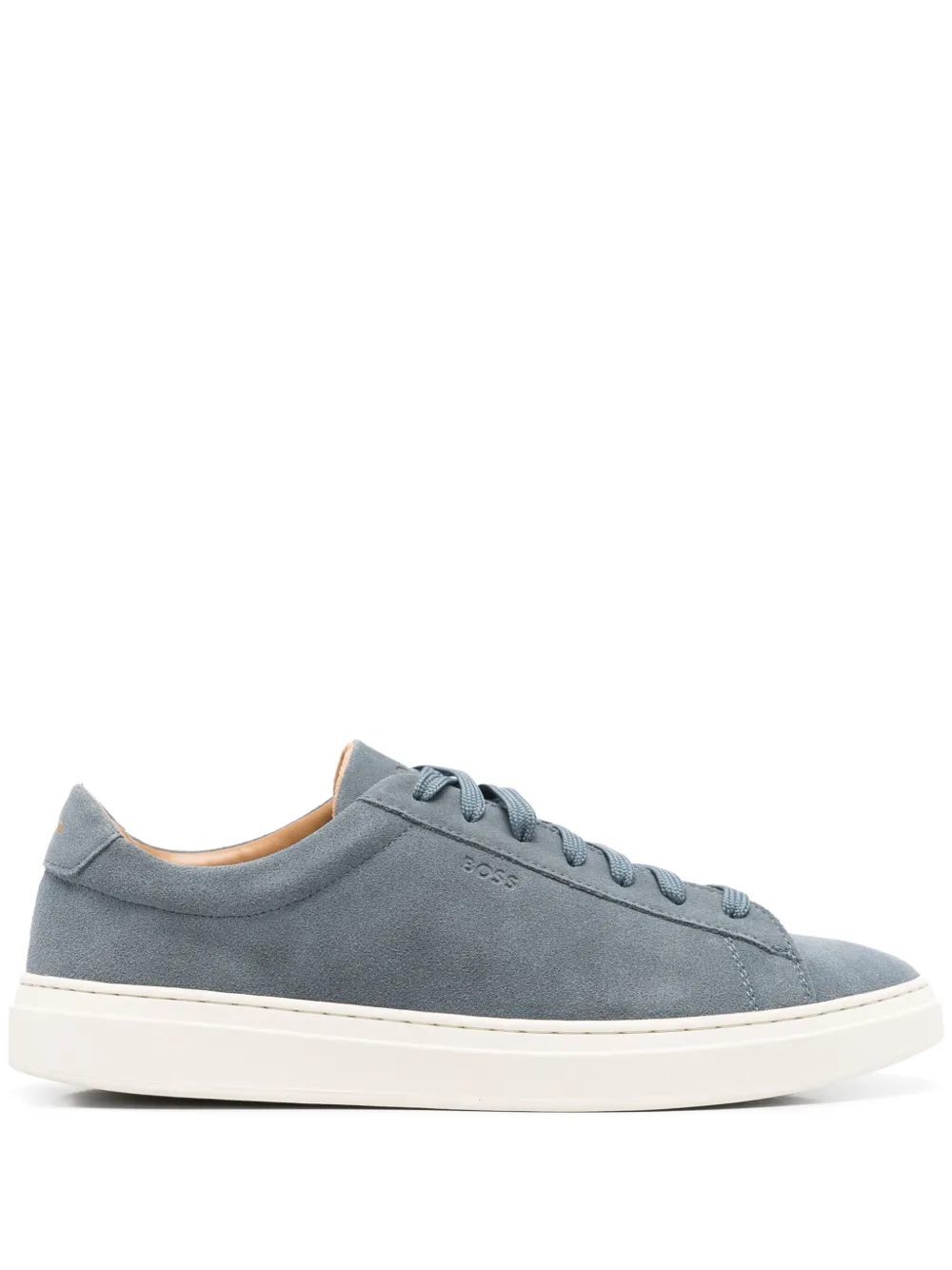 BOSS Suède sneakers Blauw