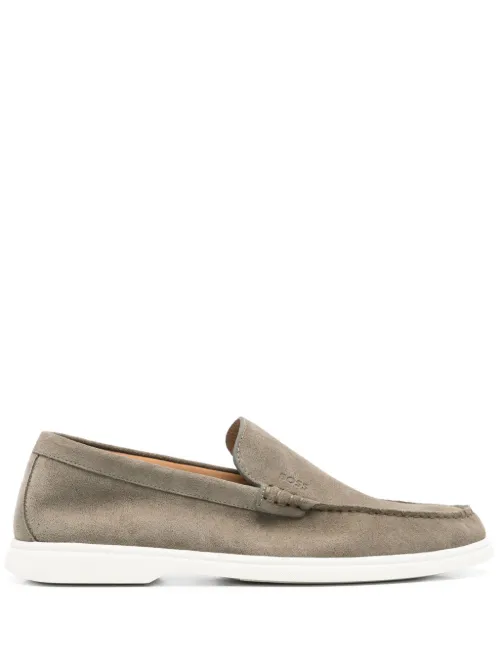 BOSS mocassins en daim - Gris - BOSS - Modalova
