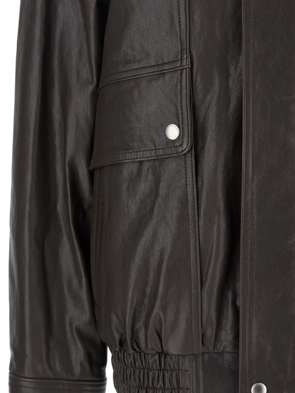Dunst Brown Oversized Jacket With Dropped Shoulders And Flap Pockets On The Front In Brown