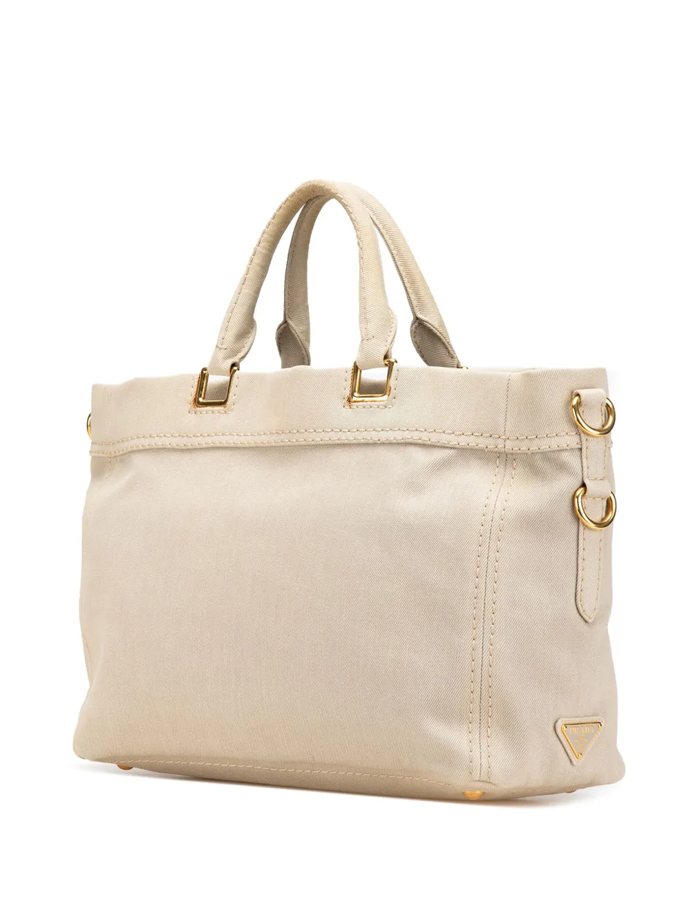 Prada Pre-Owned 2013-2024 Denim Canapa Logo satchel | Pre-Owned | Image 2