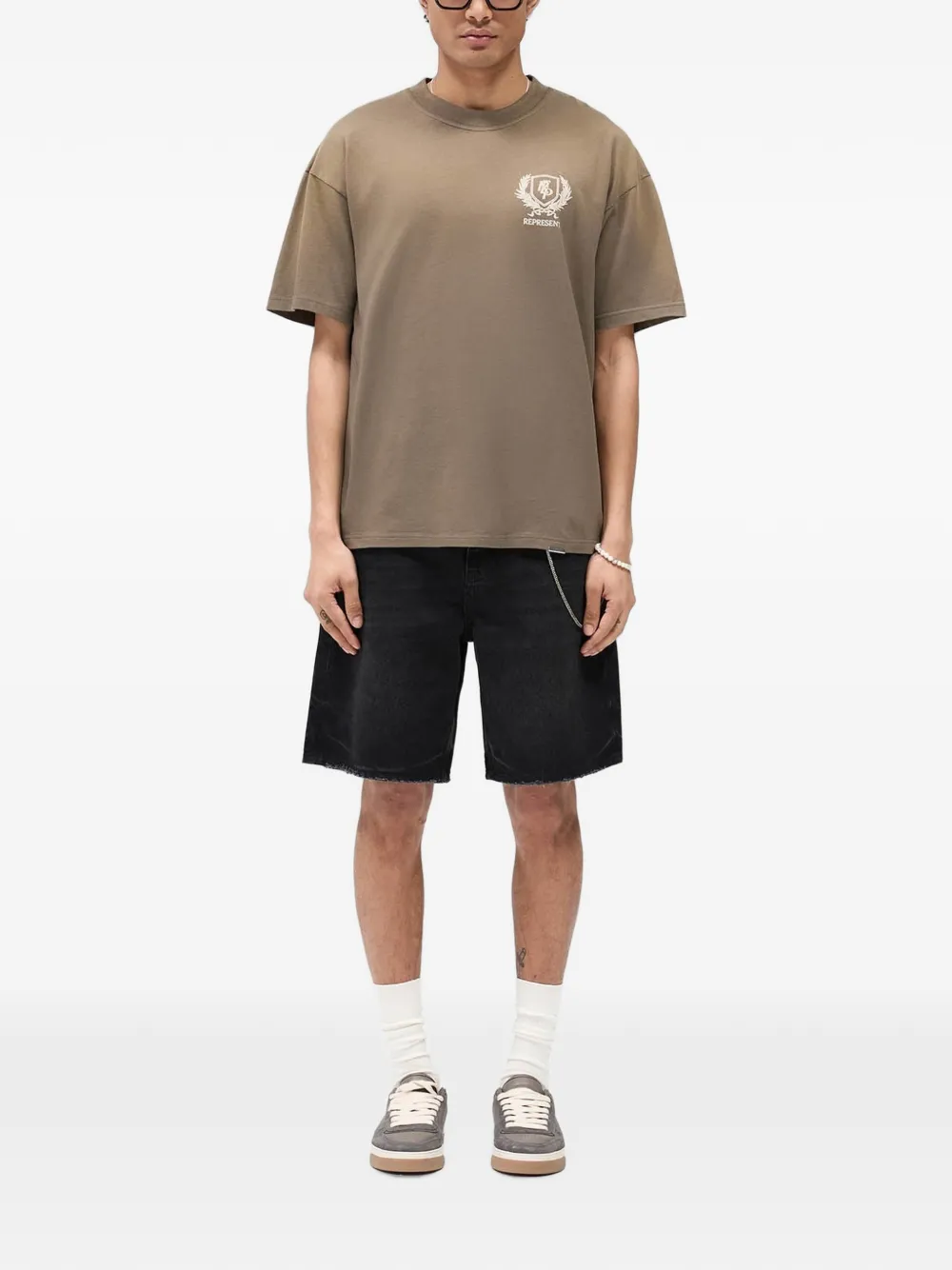 Represent Crest T-shirt met print Bruin