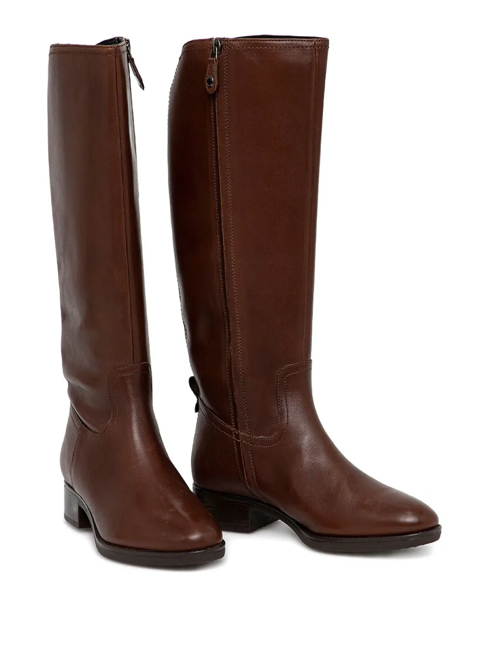 Geox Felicity knee-high leather boots Red
