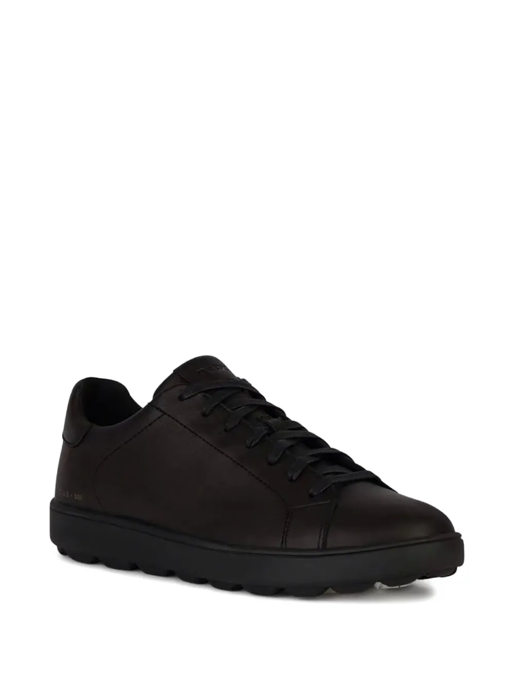 Geox Spherica leather lace-up sneakers Black