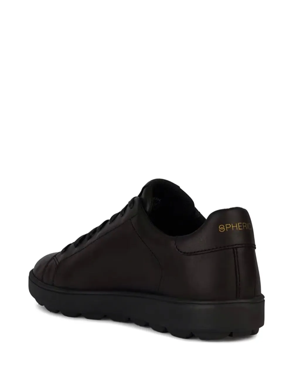 Geox Spherica leather lace-up sneakers Black