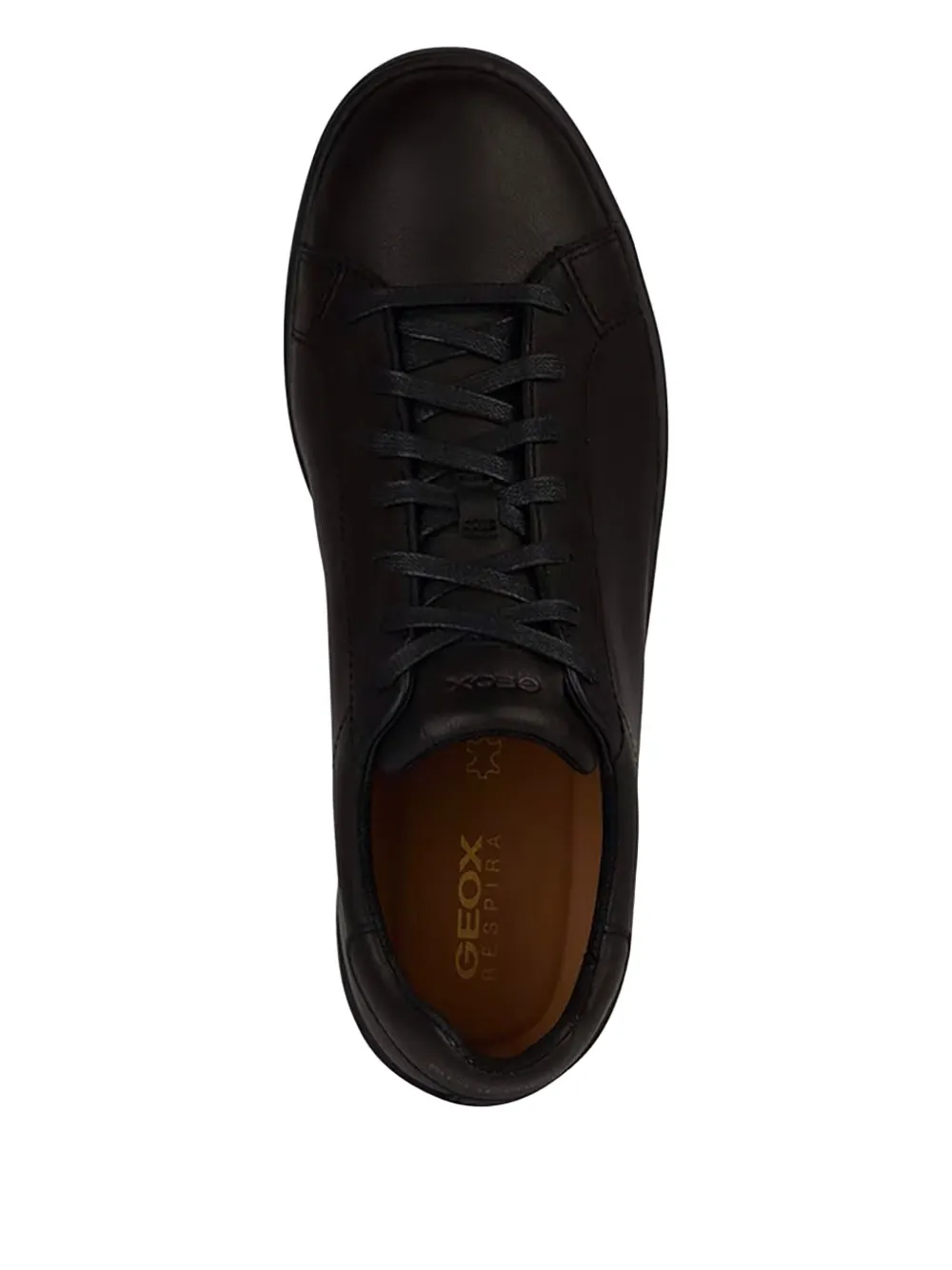 Geox Spherica leather lace-up sneakers Black