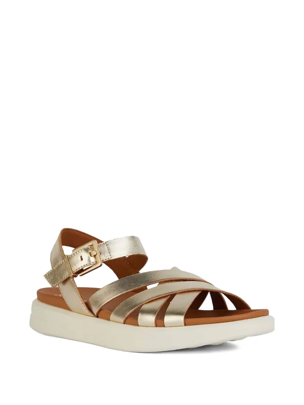 Geox Xand 2S leather sandals Gold