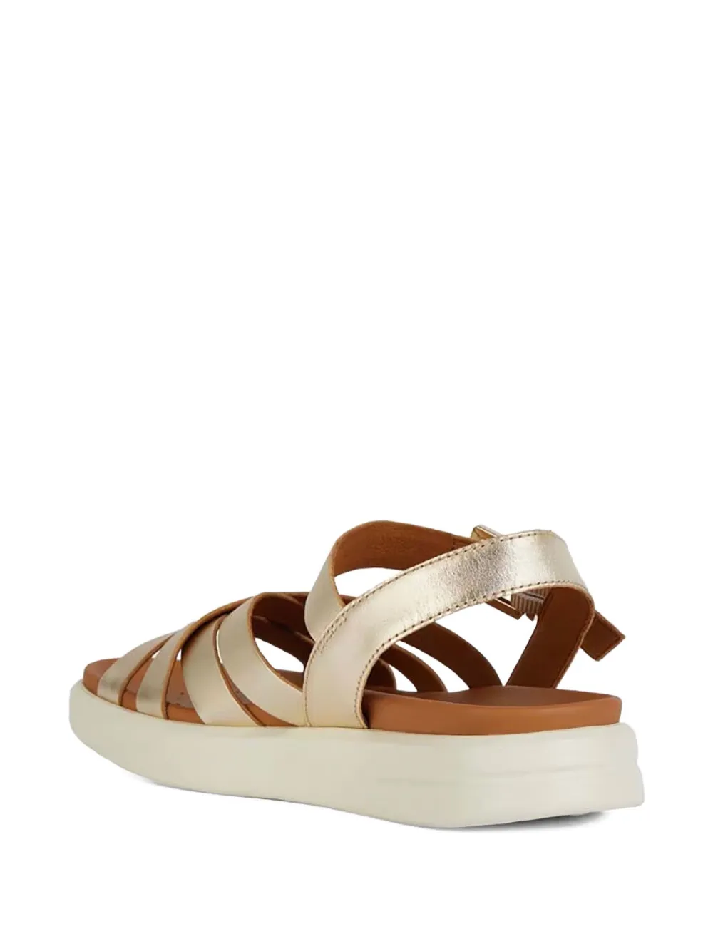 Geox Xand 2S leather sandals Gold