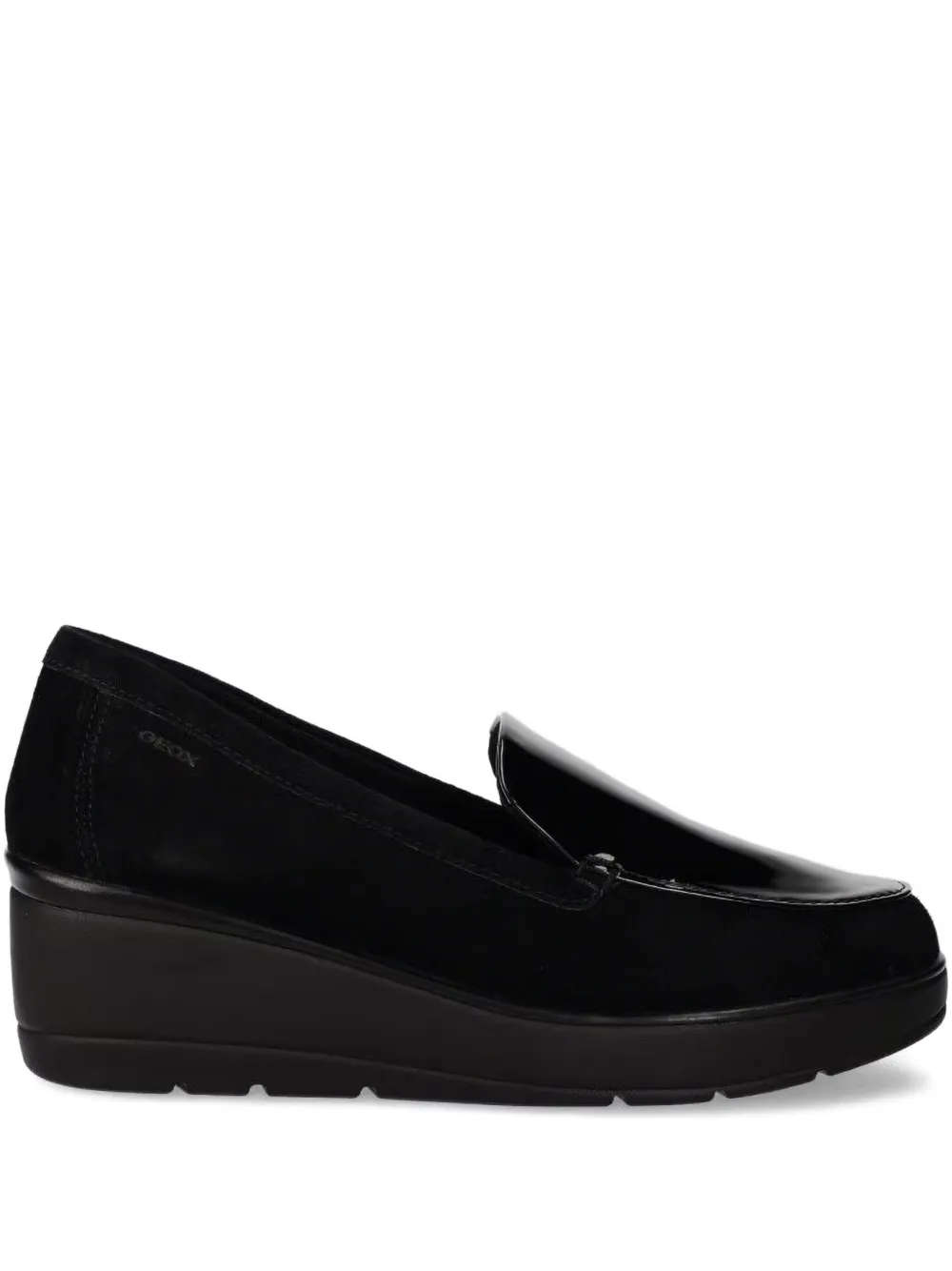 Geox 60mm patent-leather loafers Black