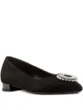 Geox crystal-embellished flat pumps - Black