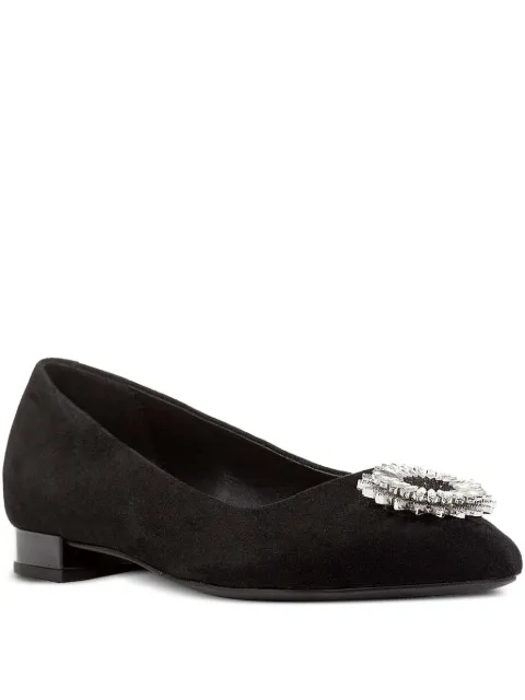 Geox crystal-embellished flat pumps