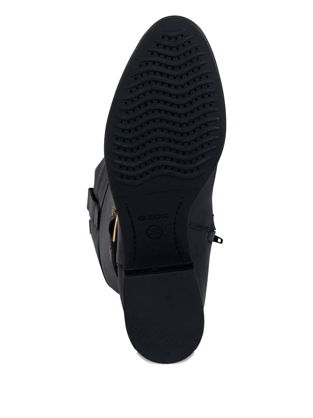 Geox buckle-fastening leather knee-high boots Black