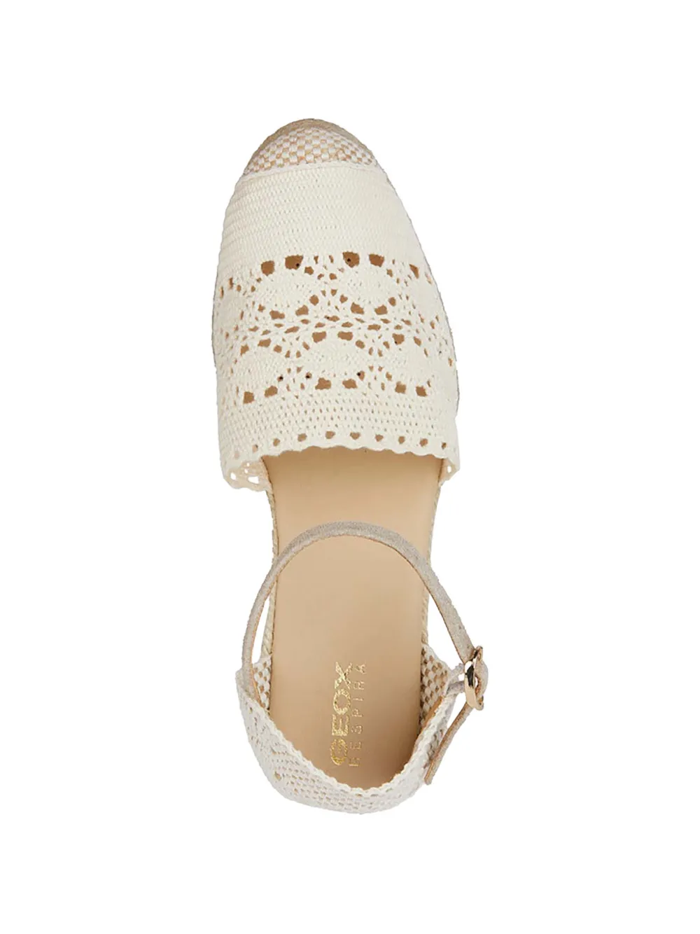 Geox Gelsa espadrilles met gehaakt bandje Beige