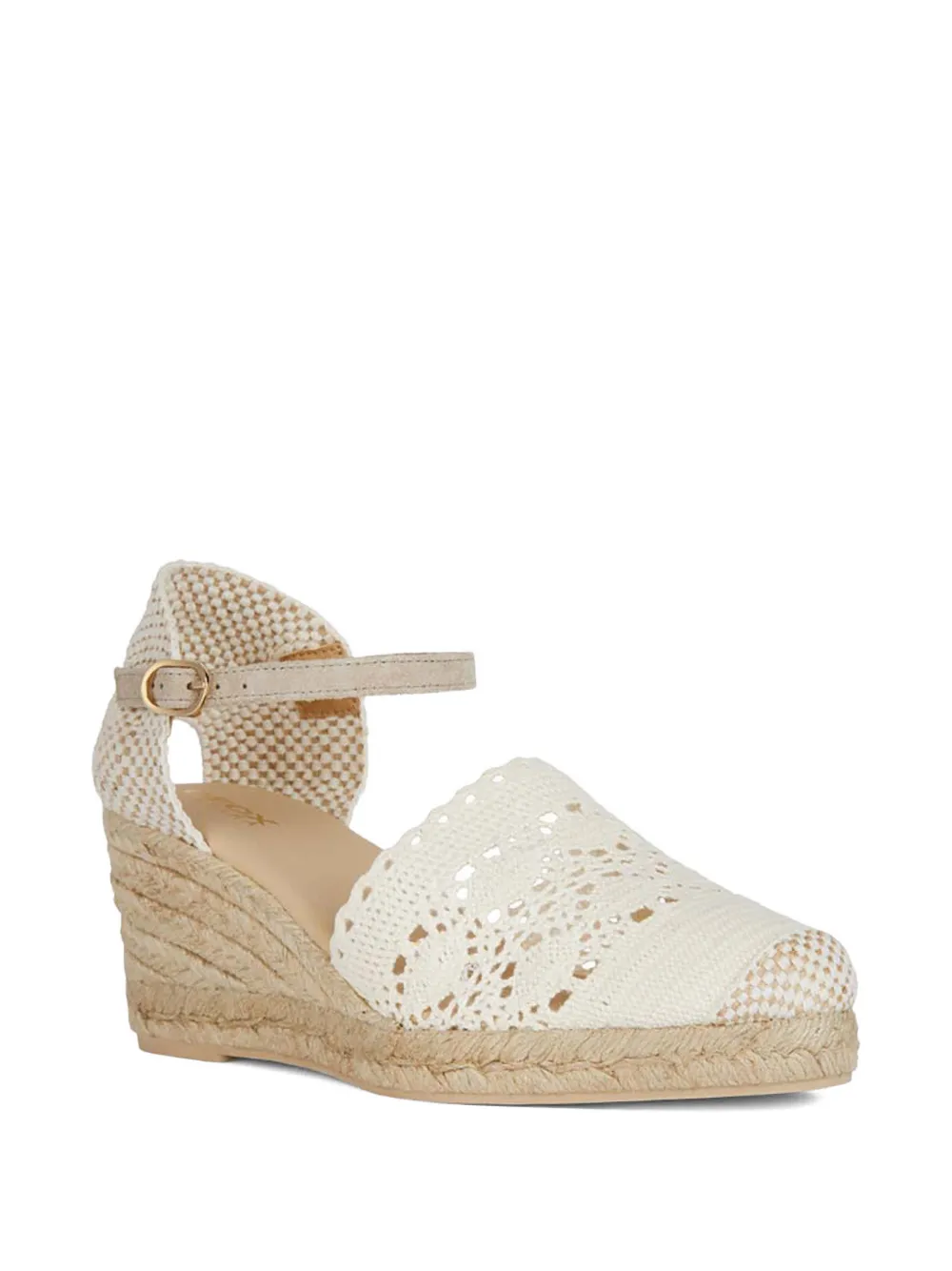 Geox Gelsa espadrilles met gehaakt bandje Beige