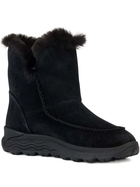 Geox Spherica 4x4 Abx fur-trimmed suede boots