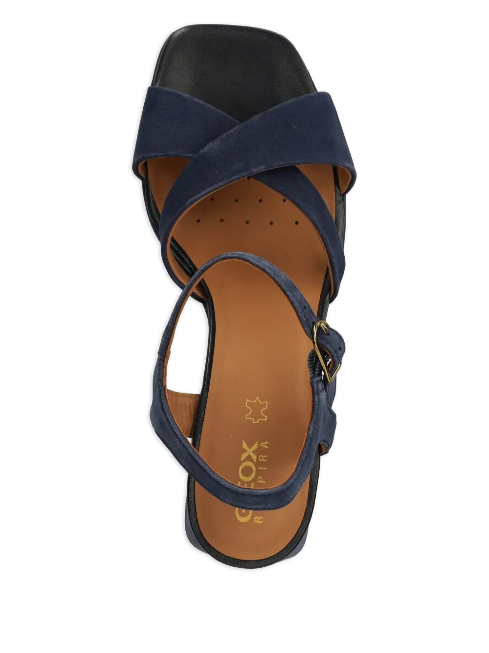 Geox 85mm block-heel cross-straps sandals Blue