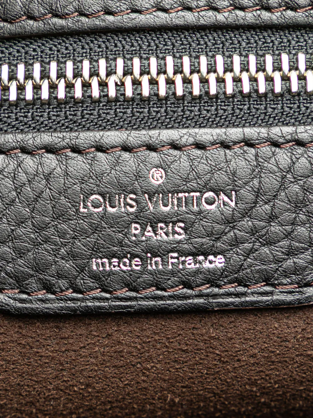 Pre-owned Louis Vuitton 2012 Monogram Mahina Selene Pm Satchel In 黑色