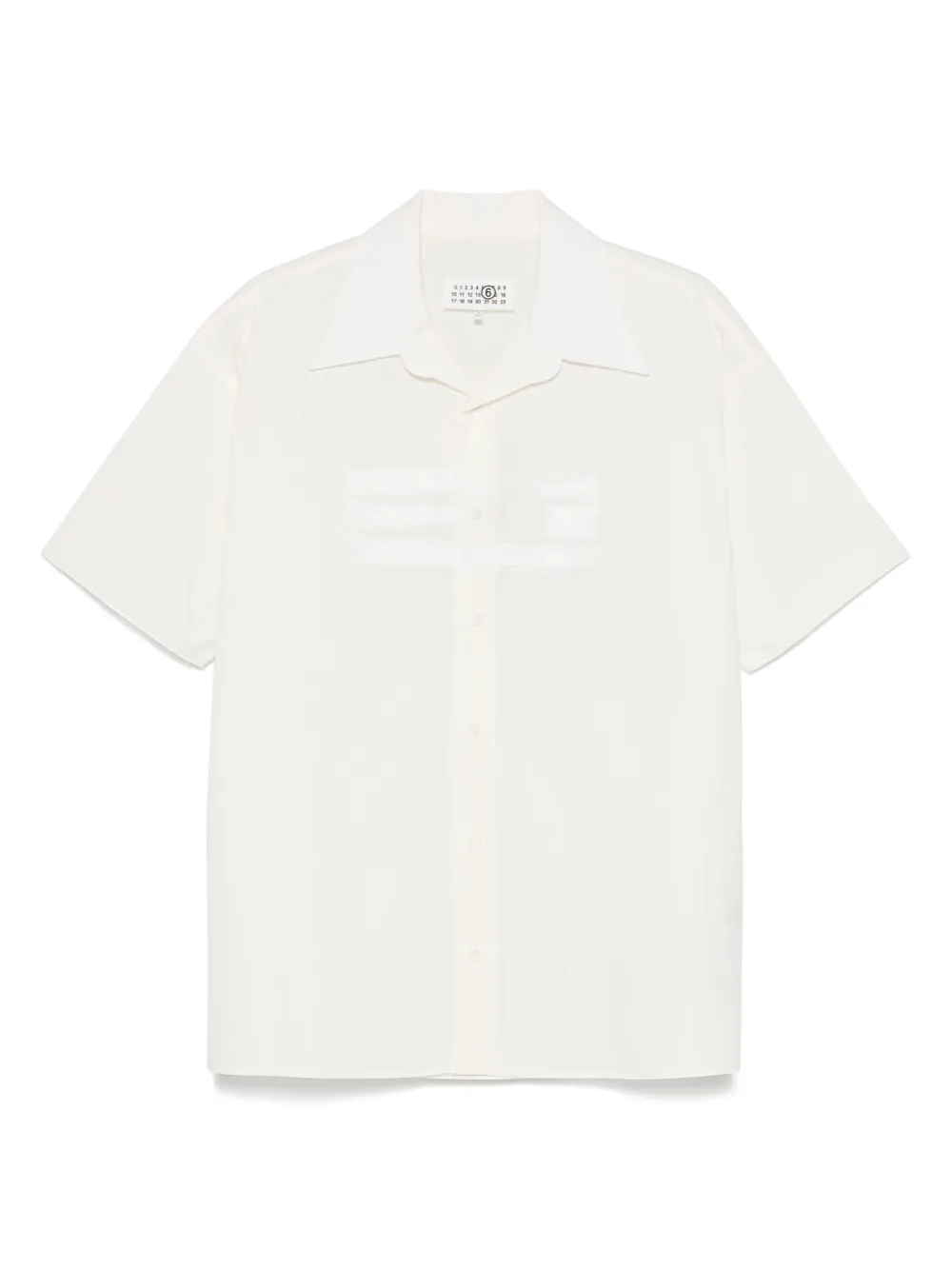 MM6 Maison Margiela ナンバーモチーフ シャツ - ホワイト MM6 Maison Margiela ナンバーモチーフ シャツ - ホワイト