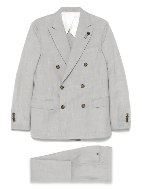 Lardini mélange-effect suit