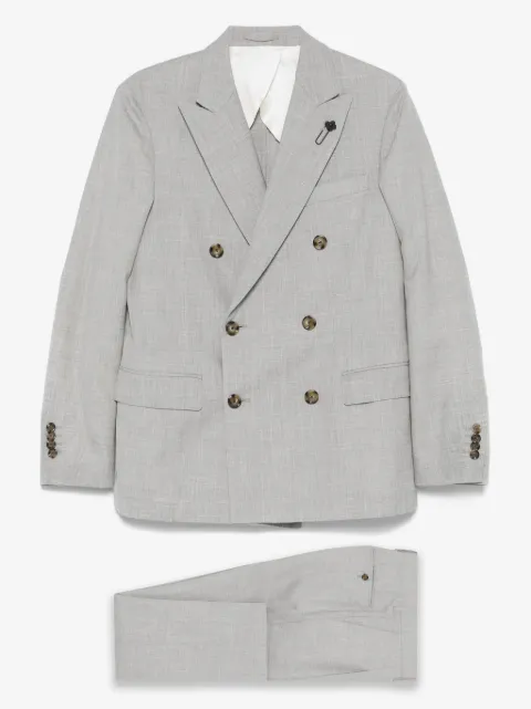 Lardini mélange-effect suit