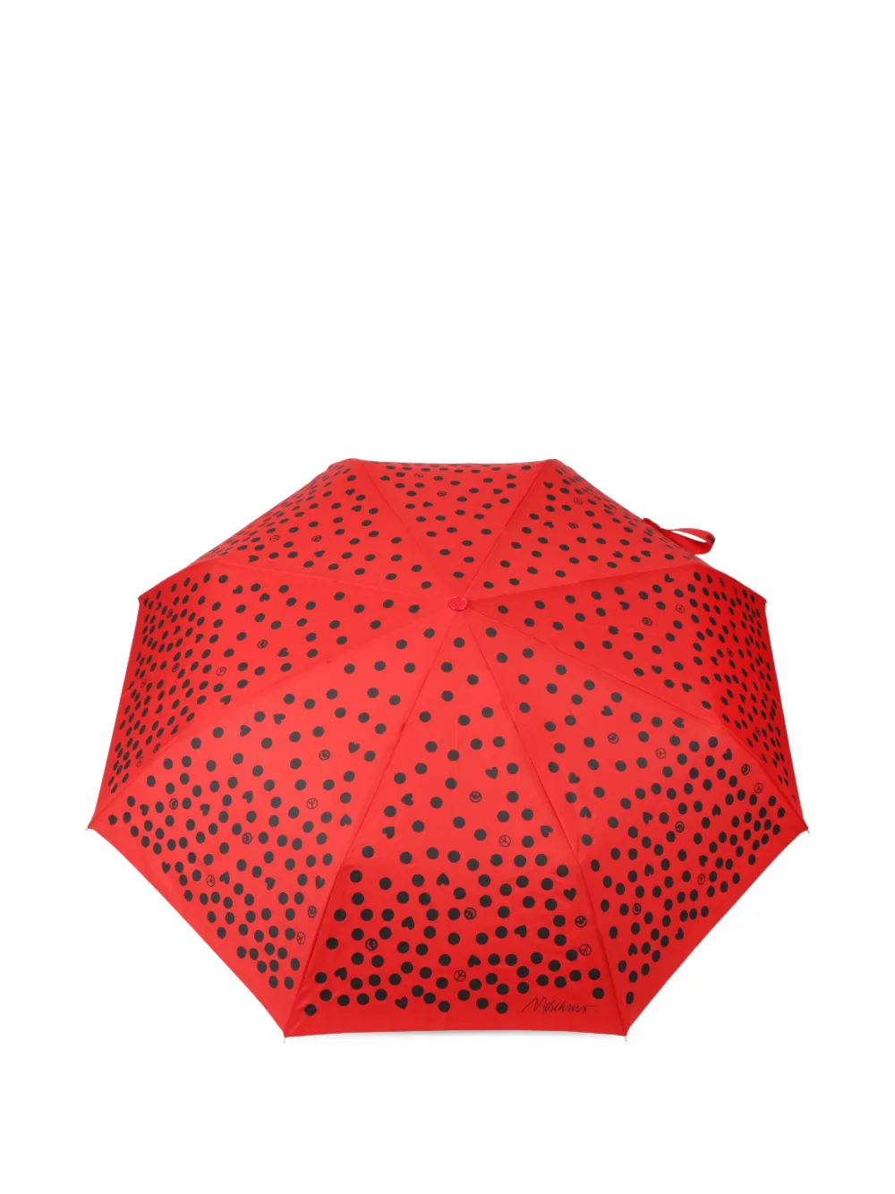 Moschino paraplu met polka dots Rood