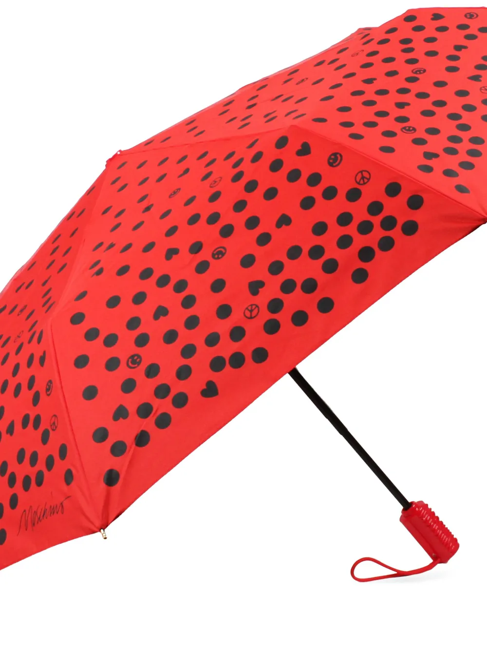 Moschino Polka Dot Umbrella In Red