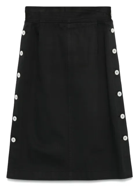 Saint Laurent Pre-Owned falda midi de mezclilla 1970
