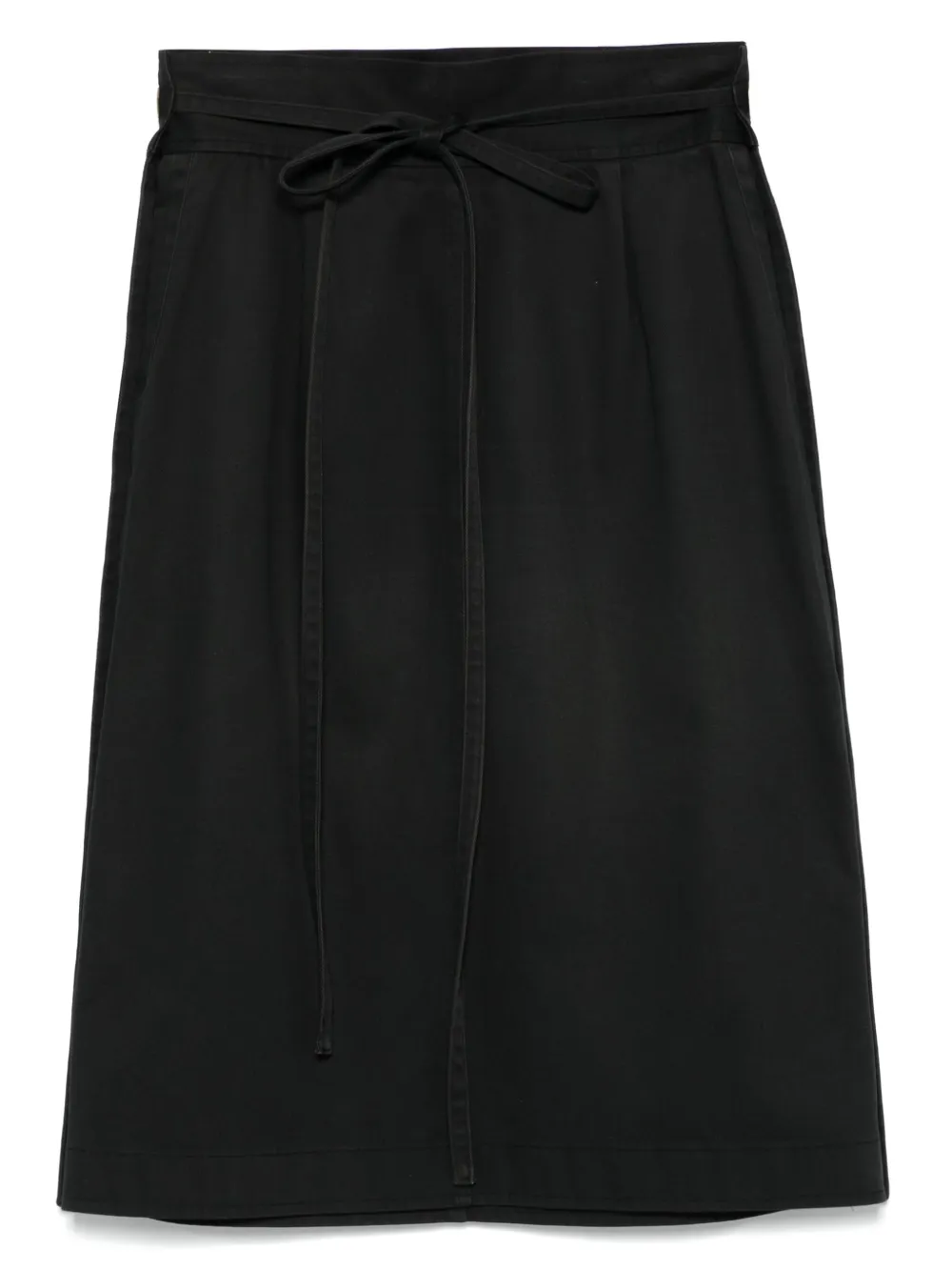 Saint Laurent Pre-Owned 1970s denim midi-rok - Zwart