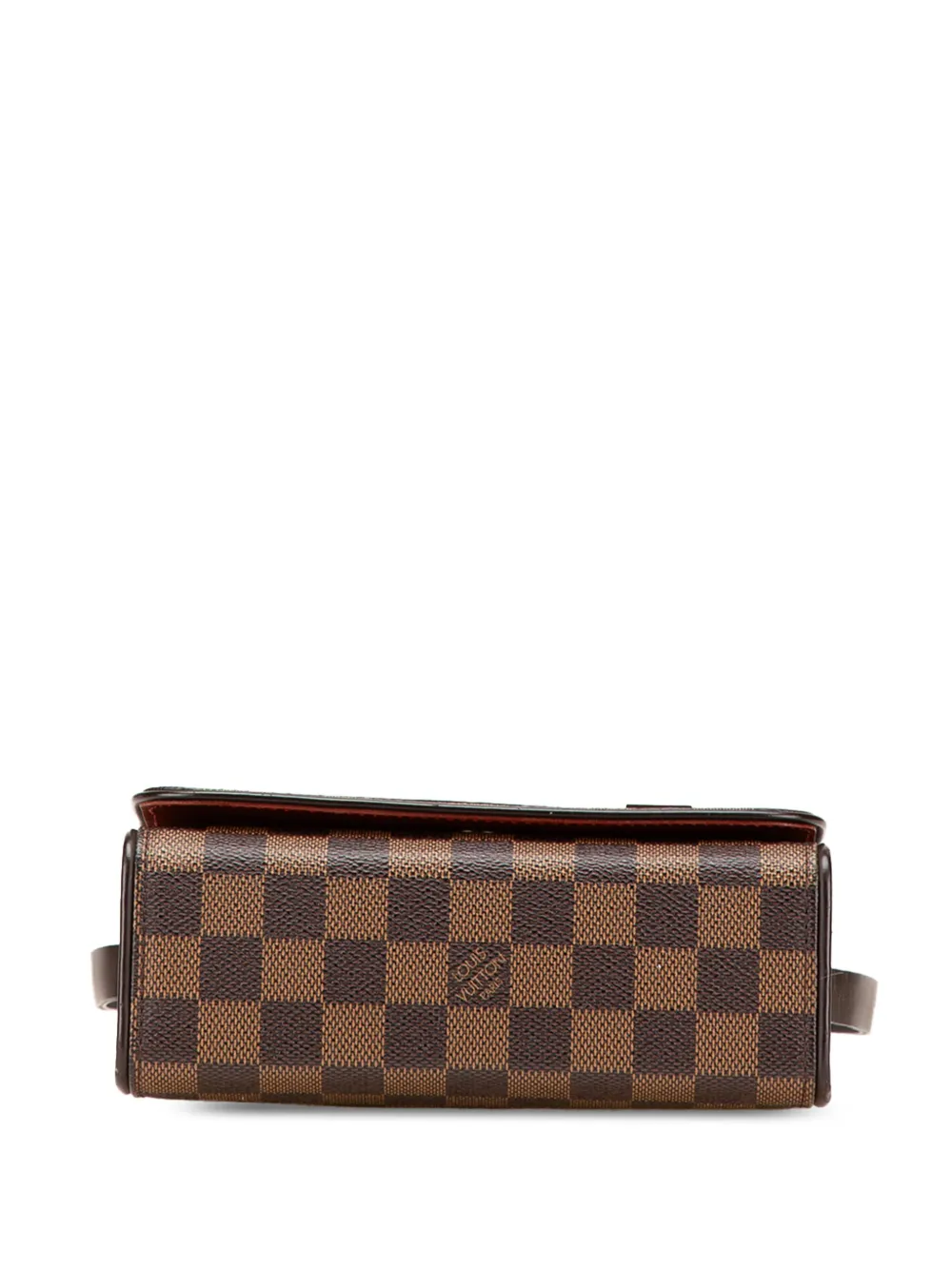 Pre-owned Louis Vuitton 2001 Damier Ebene Mini Tribeca Shoulder Bag In 褐色