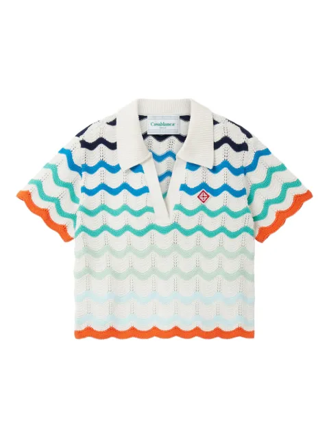CASABLANCA KIDS striped polo shirt