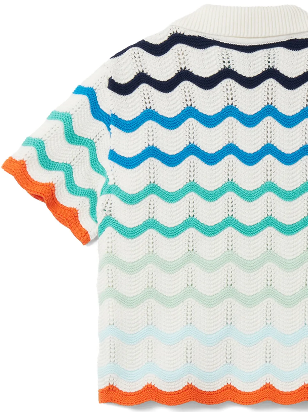 CASABLANCA KIDS Gestreept poloshirt Wit