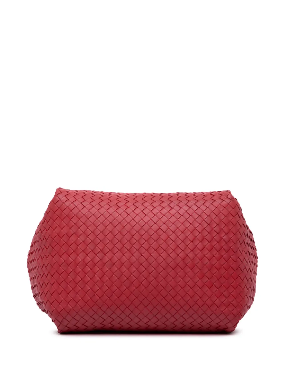 Pre-owned Bottega Veneta 2012-2024 Nappa Intrecciato Parachute Tote Bag In 红色