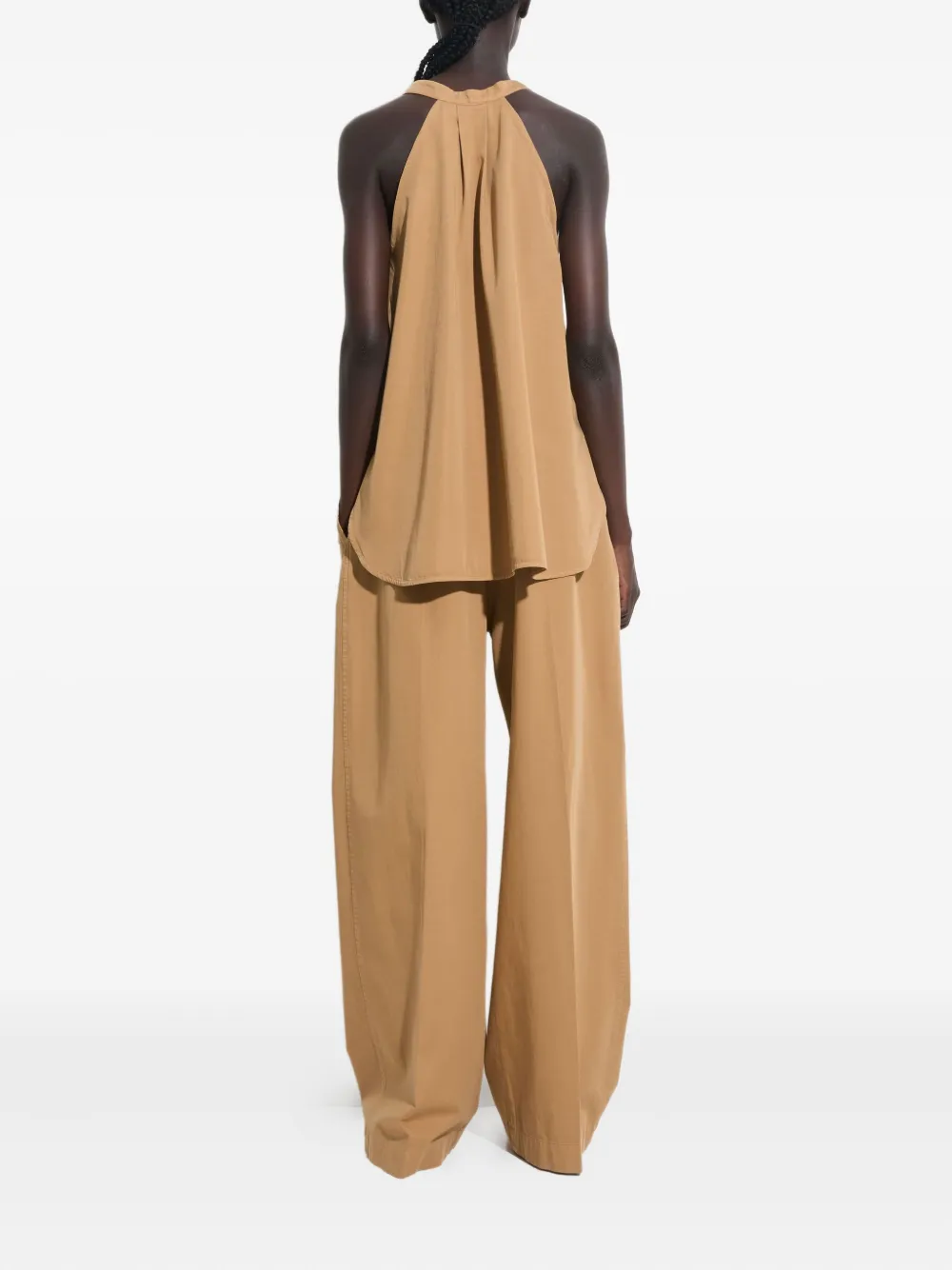 Christian Wijnants Paradisa Pleated Belted Trousers In Neutral