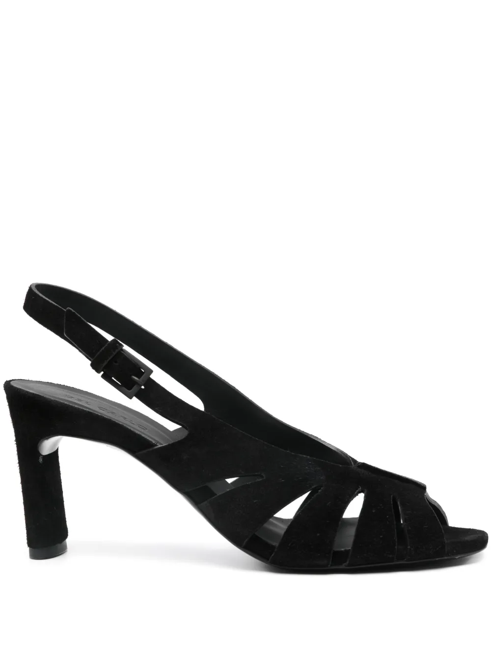 Del Carlo 85 mm Metis sandalen Zwart