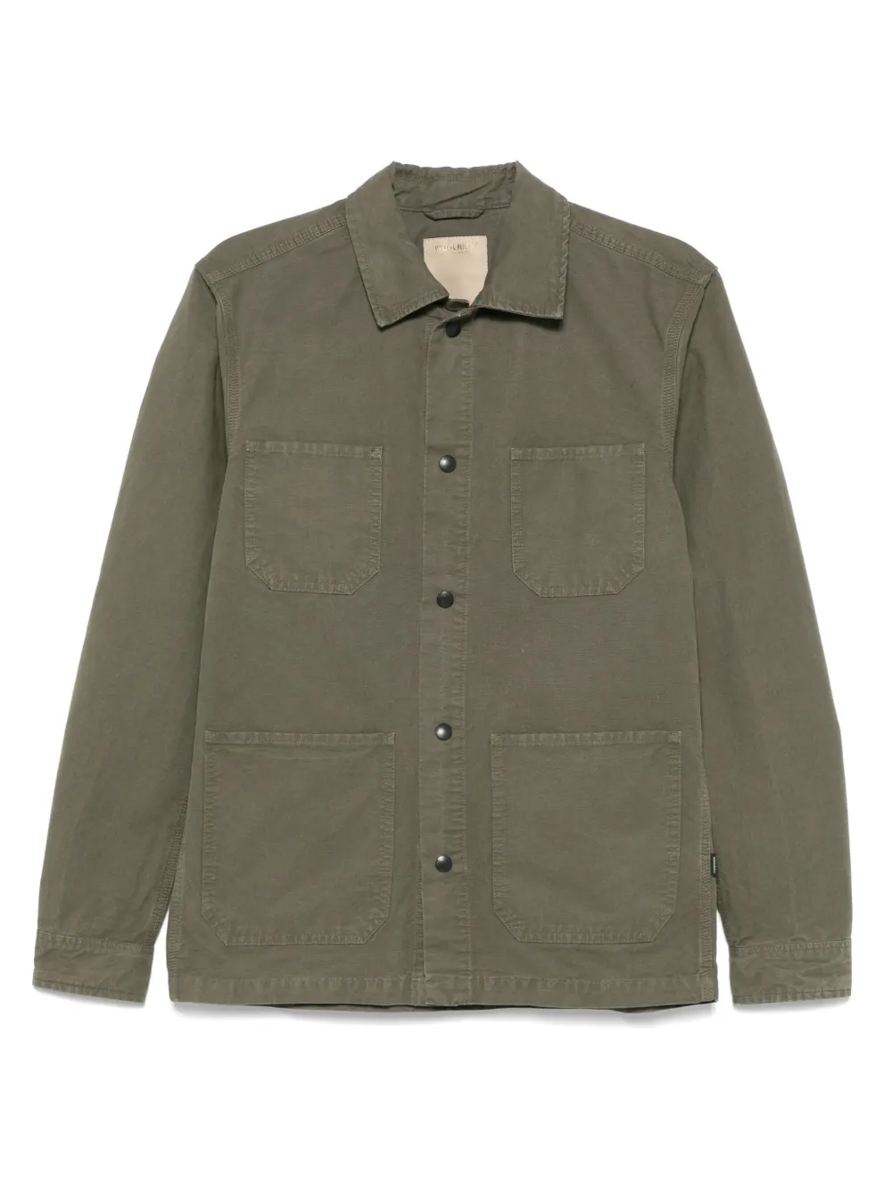 Woolrich garment-dyed canvas overshirt | Green | Image 1