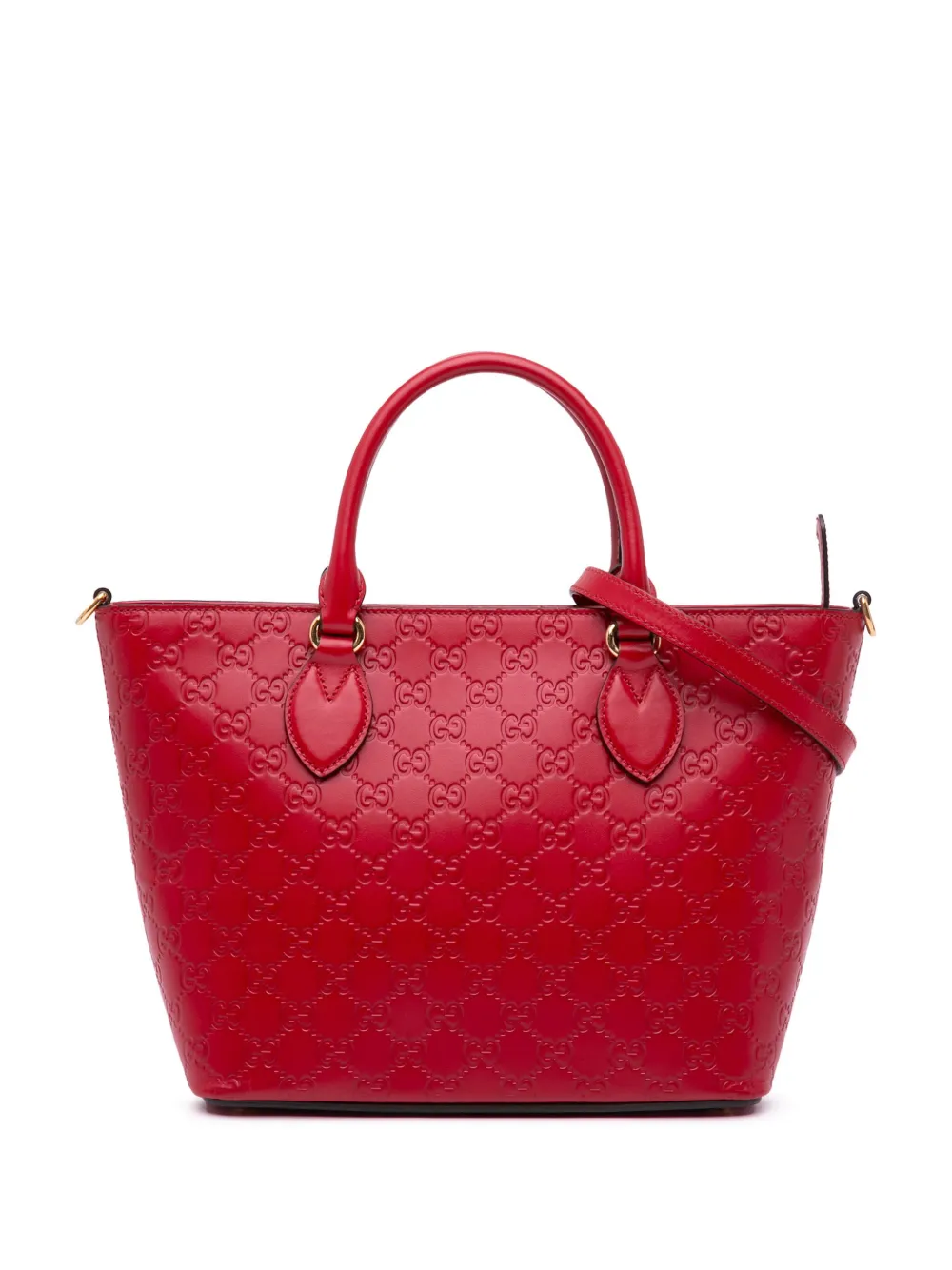 Gucci Pre-Owned 2016-2024 Small Guccissima Convertible Tote satchel | Red | Image 1