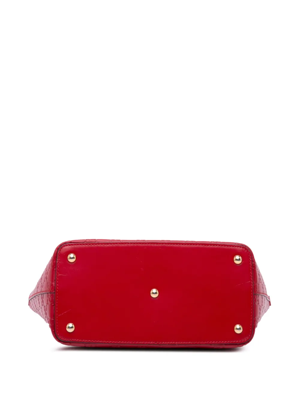 Pre-owned Gucci 2016-2024 Small Ssima Convertible Tote Satchel In 红色