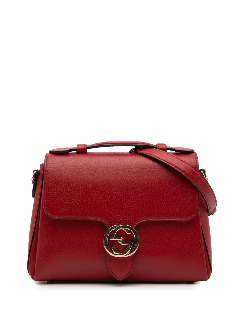 Gucci Pre-Owned 2016-2024 スモール ダラー カーフ インターロッキングG サッチェルバッグ - レッド Gucci Pre-Owned 2016-2024 スモール ダラー カーフ インターロッキングG サッチェルバッグ - レッド