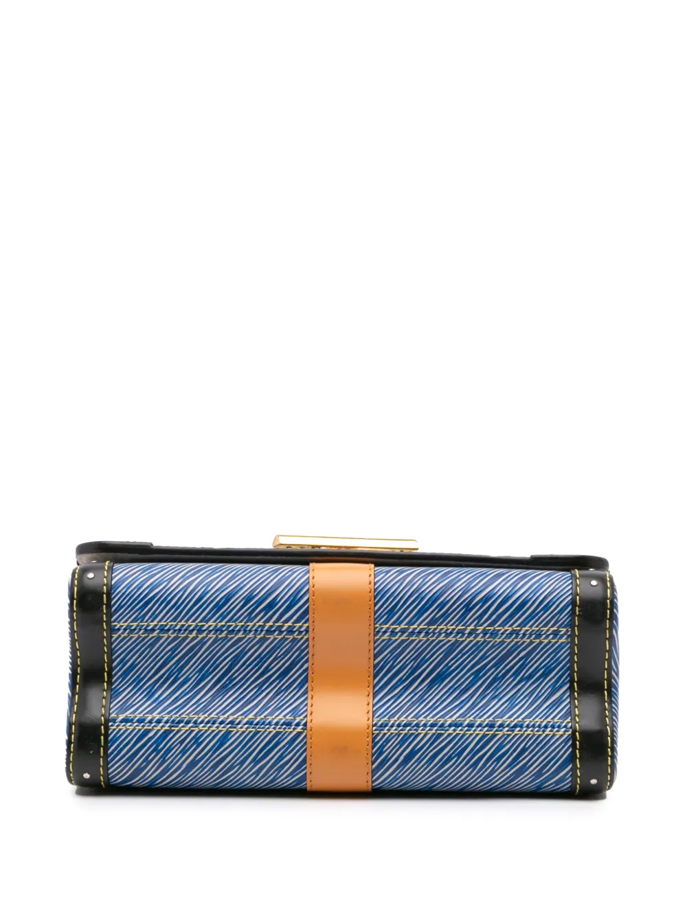 Pre-owned Louis Vuitton 2018 Epi Denim Trunks Twist Mm Crossbody Bag In Blue