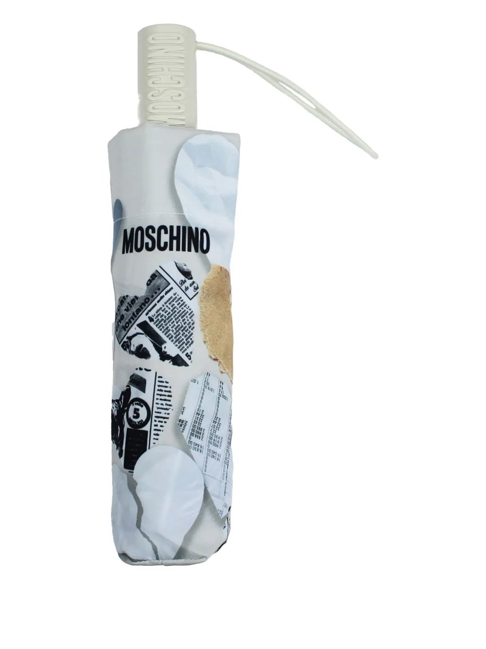 Moschino Heart-print Umbrella In Neutrals