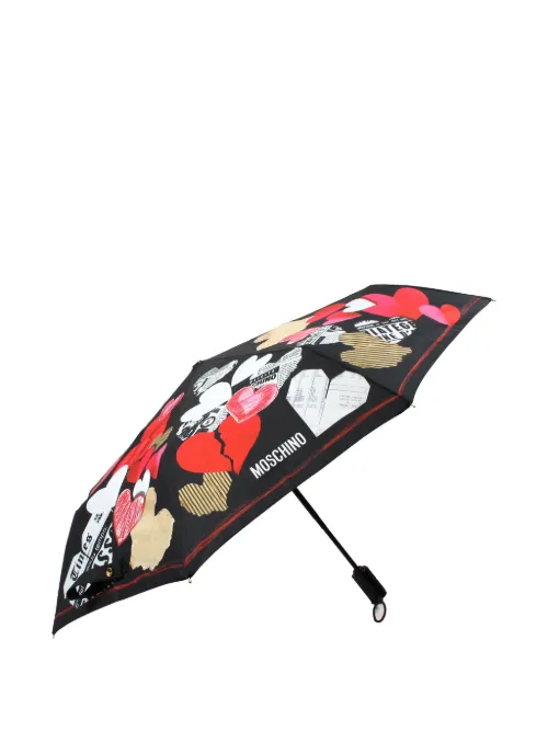 Parapluie à motif cœurs - Moschino - Modalova