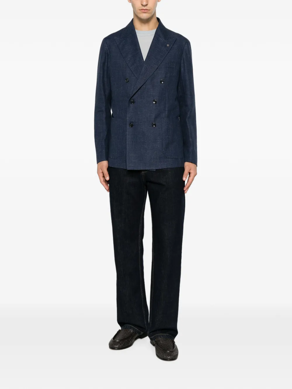 Tagliatore Blazer met dubbele rij knopen Blauw