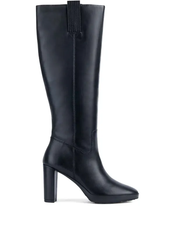 Geox block-heel knee-high Boots Black FARFETCH VN