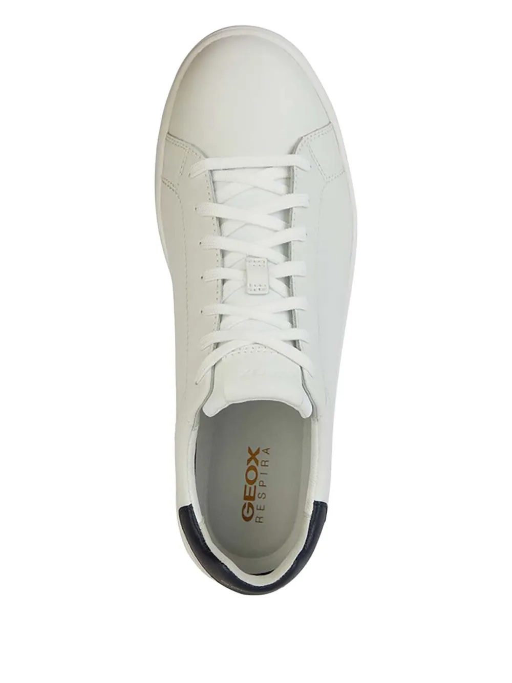 Geox Spherica leather lace-up trainers White