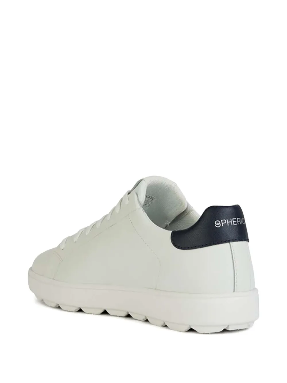 Geox Spherica leather lace-up trainers White