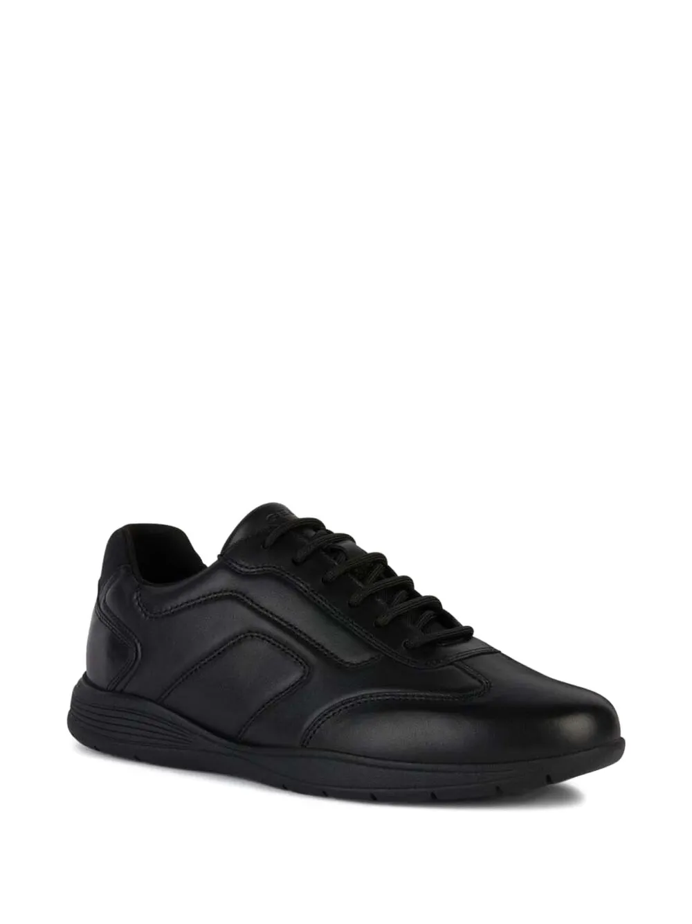 Geox Spherica leather lace-up sneakers Black