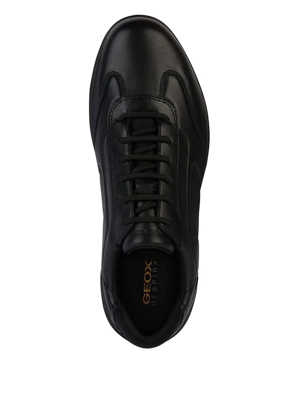 Geox Spherica leather lace-up sneakers Black