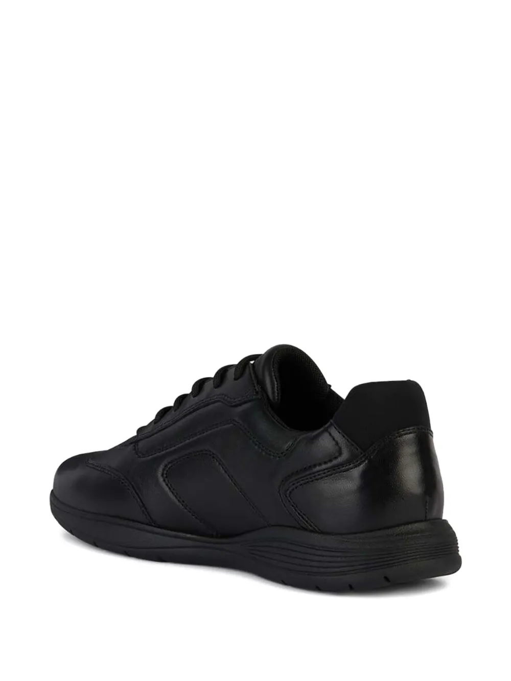 Geox Spherica leather lace-up sneakers Black