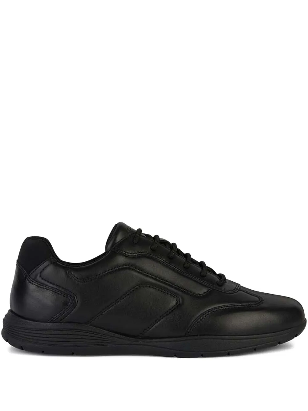 Geox Spherica leather lace-up sneakers Black
